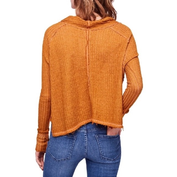 Free People We The Free Wildcat Thermal Sweater in Cedar - Picture 2 of 11